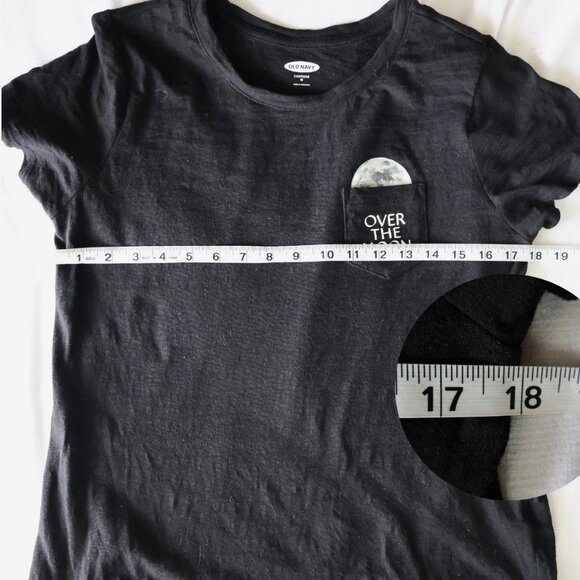 Womans Black Tee-Shirt -  Over The Moon - Size M - Picture 4 of 8